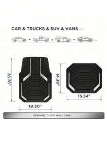 4pcs/2pcs Universal All-Weather Car Floor Mats Set, Red & Black Geometric Pattern Non-Slip Floor Mats, Full Coverage Front & Rear Row Mats, Suitable For Sedan, SUV, Truck, Van, Fashionable Car Interior Accessories - A - View 7