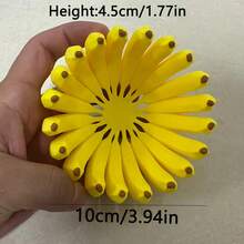 3D Printed Banana Shaped Small Object Storage Tray, Cute Mini Fruit Style Jewelry Organizer, Can Hold Keys, Earrings, Rings Storage Bowl, Home Desktop Decoration Ornament - Multicolor - View 3