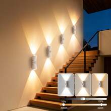1/2pcs Dimmable Magnetic ,Christmas Lights,LED Night Light,USB Rechargeable Wall Lamp, Smart LED Sensor Wall Light, 3-Color Adjustable, Wireless LED Wall Light, Suitable For Stairs, Bedroom, Hallway, Kitchen, Cabinet,Christmas Decor/Gift - Curved Multicolor - View 10