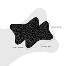 1pc Car Pillow - Black Leopard Print Car Headrest, Neck Support Pillow, Suitable For Drivers, Neck Support Cushion, Sleep Travel Neck Support Pillow, Car Interior Accessory - Car Headrest - View 5