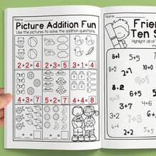 32 Pages Addition And Subtraction Practice Book Within 10, Kindergarten Number Fill-In-The-Blank Game, Enhance Math Cognition, Fun Number Game - Multicolor - View 7