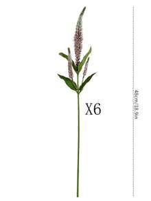 1/3/6支装仿真白色鼠尾草花，48厘米假花，适用于墙面、客厅、卧室、婚礼、派对、桌面、家居、厨房、书桌、中心装饰、办公室、花园、户外、房屋、庭院装饰，四季皆宜。 - 粉色 - 查看 10