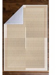 Digitally Printed Non-Slip Washable And Area Rug Suitable For Living Room, Bedroom, Outdoor, Kitchen Carpet, Modern Design | Modern, Scandinavian, Bohemian And Classic Styles | 100% Polyester - Creamy White - View 2