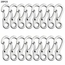 25PCS Multi-Function Alloy Keychain Spring Hook Snap Clasp, Suitable For Water Bottle Lanyard, Key Chain Key Ring, DIY Crafts, Backpack Hook, Pet Rope Lock, Bag Pendant, 2 Sizes Available (25mm/32mm) - Question Mark Buckle - View 9