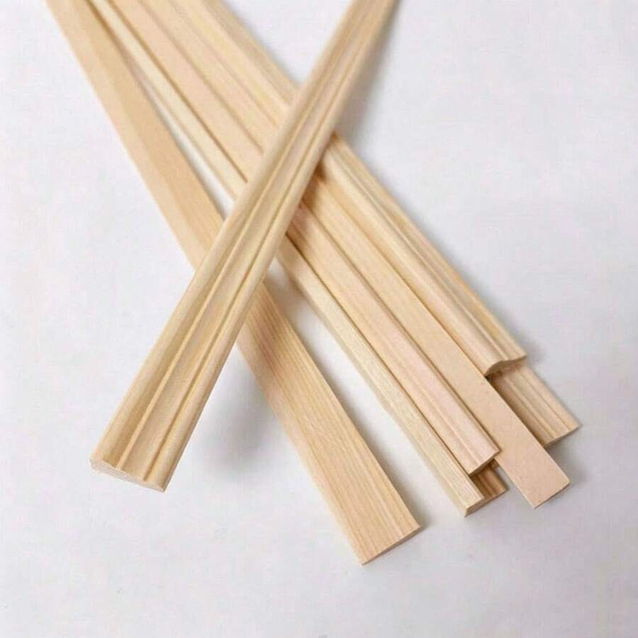 14-Piece Wall Trim, Split Wood Strip Textured Wood Panel Wood Trim, Suitable For DIY Doors And Windows, Walls, Desktops, Cabinets - Multicolor - View 1