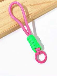 30/50pcs Random-Colorful Nylon Rope DIY Handmade Weaving Set,Material For Woven Keychains And Backpack Ornaments,Great Choice For Valentine's Day Gift - Two-tone - View 6