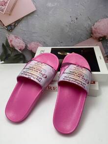 2026 New INS Fashion Women's Slippers, High Elastic Rubber Sole, Versatile Comfortable Commute Lightweight All-Season Wear-Resistant Casual Walking Shock-Absorbing Slippers - Magenta - View 10