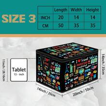 Medical First Aid Box Dinosaur World Travel Print Foldable Storage Box, Zippered Hand-Carry Storage Bin, Upgraded Fabric Large Capacity Organizer, Suitable For Closet, Dorm, Underbed Storage, Organizing Clothes, Bedding, Toys, Miscellaneous Items, Home Moving Organization Storage Box - Multi-color - View 14