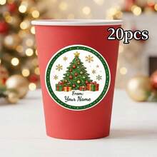 8/20/40pc Christmas Sticker Set Bundle, Personalised Gift Tag Labels, Cute Santa Reindeer Snowman Nutcracker Holiday Envelope Seal Decals,Holiday Present Wrapping Sheet Seals,Holiday Keepsake,Christmas Gift - Multicolor - View 11