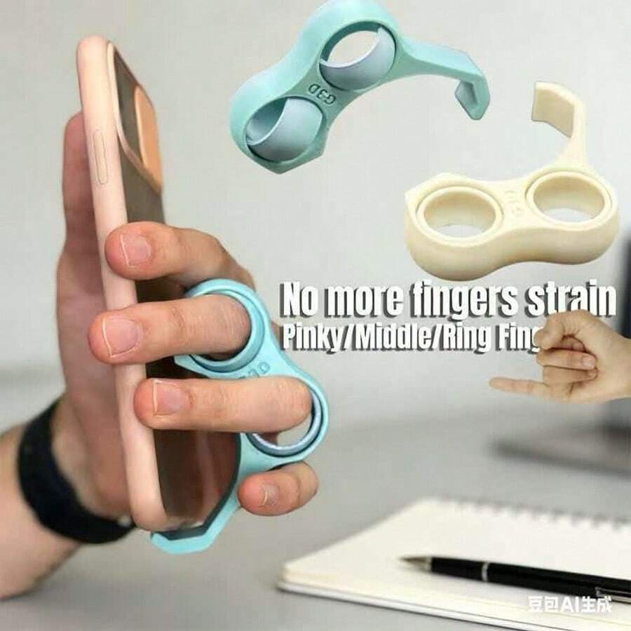 Multifunctional 3D Ergonomic Phone Grip With Stress Relief Accessory Integrated Stand - Multicolor - View 1