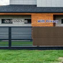 1pc Outdoor Wall-Mounted Privacy Screen, Garden Windproof Sunshade & Light Blocking Fence, Garden Decor - 1 Outdoor Barrier - View 8