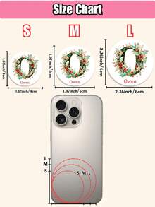 Custom Christmas Monogram Letter Stickers, Personalized Name Round Gift Labels, Holly Berry Alphabet Holiday Sticker Tags, Custom Gift Wrapping Decor, Gift For Family Friends - Multicolor - View 3