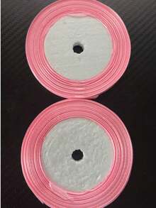 [Romantic Wedding Season]5 Rolls Pink Polyester Ribbon (1 Roll 22m), Suitable For Gift Boxes, Floral Decoration Ribbons, Balloon Ribbons, Gift Wrapping Ribbons, Handicrafts, Suitable For Gift Wrapping, Holiday Gift Exchange, Weddings, Celebrations, Festivals, Flower Shops, Valentine's Day Gift Wrapping, Gift Box Packaging. 1cm High Quality Wide Pink Wedding Bow Ribbon, Suitable For Young Girls, Double-Sided Shiny Satin - Pink - View 15