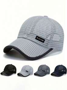 1pc Mesh Baseball Cap, Unisex Fashionable Versatile Trucker Hat, Baseball Cap, Suitable For Daily Wear And Travel - Multicolor - View 1