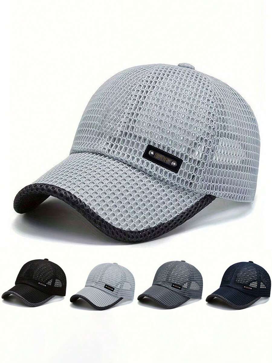 1pc Mesh Baseball Cap, Unisex Fashionable Versatile Trucker Hat, Baseball Cap, Suitable For Daily Wear And Travel - Multicolor - View 1