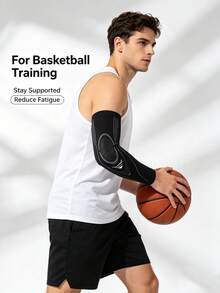 1 Set Compression Arm Sleeve + Calf Sleeve Set, Breathable Sports Elbow And Calf Support Sleeve, Non-Slip Elastic Protective Gear, Suitable For Basketball, Running, Fitness Training, Unisex, Halloween Gift - Multicolor - View 8