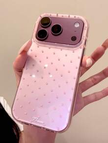 Ins Style Light Pink Polka Dot Phone Case Compatible With Apple 18 Pro Max, 17 New Model, 16 Pro, 17 Pro Max, Full Coverage Anti-Drop Protective Cover, 15 Sweet Girl Style - Multicolor - View 2