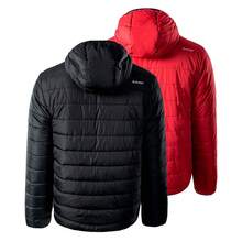 Hitec Hi-Tec Mens Halden Quilted Padded Jacket - Black/Salsa - View 2
