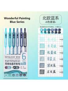 Languo NEW Comfortable-Big Refill 6pcs/Set 90colors Clicker Gel Pen Colors Graffiti Gel Pen,Full Needle Nib,High Quality Ink Artist Drawing For Stackable Colors, Doodle Drawing, Handwriting, Learning Markers Art Supplies Stationery - Sets - View 28