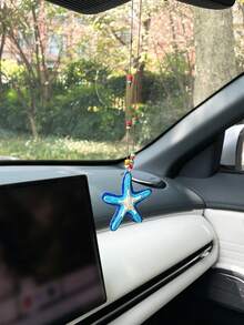 Creative Starfish Car Rearview Mirror Hanging Decoration Car Interior Hanging Ornament - A - View 7