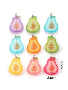 20pcs Acrylic Colorful Faux Fruit Slices Star Apple Apple Charms, Jewelry Accessories DIY Phone Chain Keychain Pendant - 20pcs - View 5