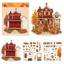 Large Size Landscape Stickers Miniature House Scene Stickers 3D Stereoscopic Scene Wall Decals DIY Stress Relief Planner Stickers - One Size Fits All - View 10