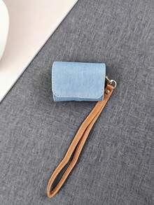 1 túi đựng tai nghe vải denim họa tiết mới cá nhân hóa, tương thích với Apple, phong cách sang trọng, kèm dây đeo chống mất, bao bảo vệ tai nghe không dây, vỏ bọc bảo vệ tai nghe thời trang - Nhiều màu - Xem 19