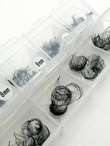 240 Pcs / 1000 Pcs Per Box,10D,Cluster Eyelashes, Pointy Base, Thickness 0.05mm / 0.07mm,C / D Curl, 8-15mm / MIX, False Eyelashes, Natural & Soft, Premade Fans Eyelash Extension, Party, Daily, Wedding - View 10