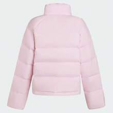 Adidas Helionic Women's Water-Resistant Windproof Insulated Puffer Jacket With Logo Lettering, Pink - Pink - View 11