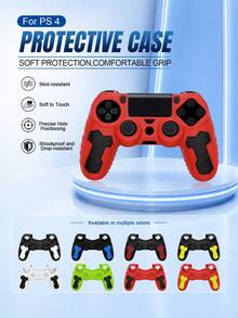 Compatible With PlayStation 4, Thickened Silicone Controller Cover, Dual-Color Design, Anti-Drop Anti-Slip Anti-Scratch Anti-Sweat, Enhanced Gaming Control Feel, Practical Gaming Accessory - View 6