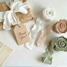 10yards Ribbon Wave Multicolor Wide Ribbon Gift Packaging Craft Sewing Wedding - White - View 4