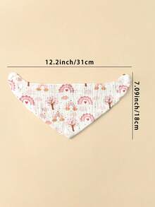 5pcs Fine Cotton Baby Triangle Bibs With Adjustable Snap Buttons, Suitable For Teething Newborns - Multicolor - View 6