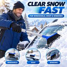1pc 2-In-1 Car Snow Brush And Ice Scraper, 62cm Detachable Long Handle Snow Removal Tool With Dense Bristles And Foam Grip, Suitable For Car, SUV And Truck Windshield Defrosting And Snow Removal, Red/Blue Winter Car Accessory, Perfect Christmas And New Year Gift For Female Drivers - How Much - View 2