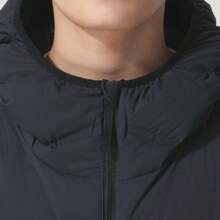 Adidas 600-Fill Down Hooded Jacket, Warm, Water-Resistant, Windproof, Stylish, Comfortable, Minimalist, Solid Color, Men's - Black - View 5