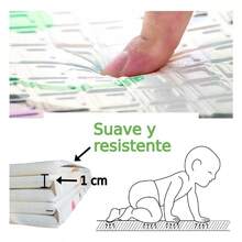 Tapete de Juego Plegable para Bebé de Espuma XPE 120 x 180 x 1 cm, Alfombra Acolchada para Gateo y Actividades Infantiles, Fácil de Guardar - Negro - Ver 7