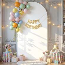White Arch Backdrop Cover 5ft/6ft/6.6ft/7.2ft Wedding Arch Cover, Double-Sided Stretch Fabric Fitted Arch Backdrop Cover For Backdrop Stand, Birthday Party Wedding, Stand Not Included, Fabric Backdrop Only - View 4