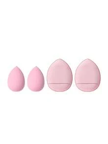 19Pcs/15Pcs/4pcs Pink Makeup Brushes Triangle Puff Makeup Sponge Soft Brushes Set Dry Wet Use Cosmetic Sponge Portable Makeup Tool Kit - Pink - View 11