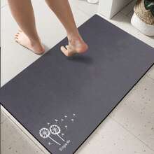 Asymmetrical Diatom Mud Mat With Gold Floral Design, Suitable For Entryway, Bathroom, Kitchen, Bedroom, Laundry Room, Room Decor, Home, Suitable For Bedroom, Living Room, Hallway - Soft Washable Faux Cashmere Carpet With Duck And Bird Pattern, Machine Washable Bohemian Style Carpet, Non-Slip Soft Round Carpet, Suitable For Bedroom, Living Room, Kitchen Home Decor - Multicolor - View 3