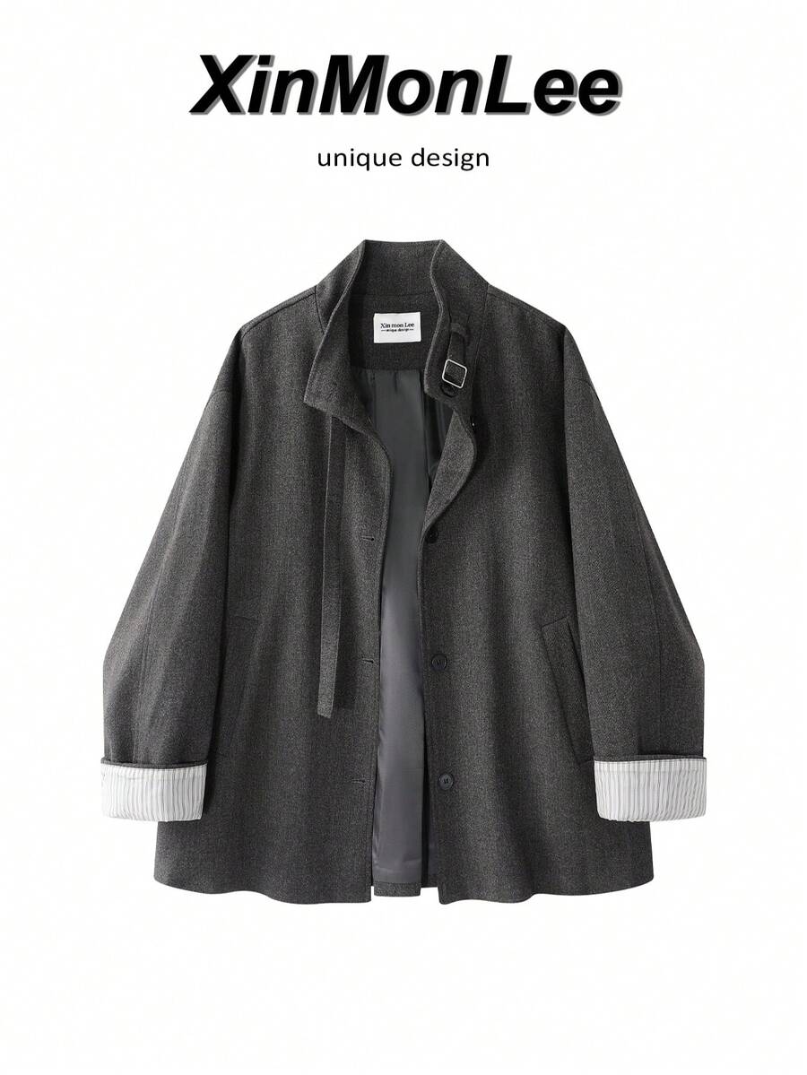 Autumn/Winter Casual Versatile Commuter Jacket - Dark Grey - View 1