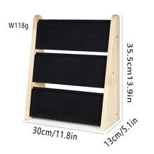 1pc Wooden Jewelry Display Stand Necklace Display Rack Countertop Display Hanger For Market Stall And Live Streaming - Multicolor - View 9