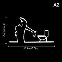 New La Linea Minimalist Line Art Car Sticker Bumper & Window Door Wall Decal With Cartoon Character Design Home Car Decoration - 1PC - View 11
