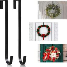 2pcs Christmas Wreath Hanging Hooks, Metal Hooks For Door, Kitchen, Garden, Umbrella, Clothes, Bags - Multicolor - View 2