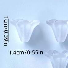 140pcs Matte Morning Glory Acrylic Through-Hole Loose Beads For DIY Bracelet Phone Charm Keychain Craft Supplies - Multicolor - View 3