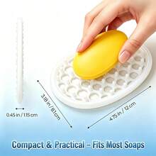 Non-Slip Soap/Sponge Holder With Efficient Drainage Holes, Keeps Soap Dry, Fits Shower Niche, Sink, Bathroom Shelf-Modern Easy-To-Clean Design, Suitable For Small And Large Bathrooms - Hollow Soap Dish - View 2