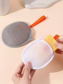 2pcs Foaming Soap Bag, Portable Bath Scrubbing Net Bag, Shower Soap Mesh Bag, Exfoliating Mesh Bag, Bathroom Accessories, Holiday Essentials, Travel Essentials, Home Decor, Bathroom Storage, School - Multicolor - View 5