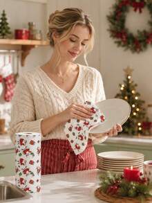 Christmas Occasion Santa Claus Pattern Paper Towels - Multicolor - View 4