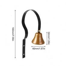 Dog Training Doorbell, Hanging Copper Bell For Potty Training, Pet Door Bell For Dogs To Ring To Go Outside, Easy Install Wall Mounted Pet Training Accessory - Black - View 9