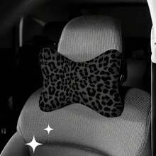 1pc Car Pillow - Black Leopard Print Car Headrest, Neck Support Pillow, Suitable For Drivers, Neck Support Cushion, Sleep Travel Neck Support Pillow, Car Interior Accessory - Car Headrest - View 8