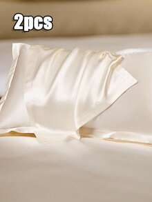 Luxury Mulberry Silk Pillowcase, 25mm Satin Fabric, Solid Color, Envelope Closure, Hand Wash Only, 120-140g/M² - Soft And Smooth Texture, Suitable For Hair And Skin, Bedding Travel Anti-Dirt - Multicolor - View 70
