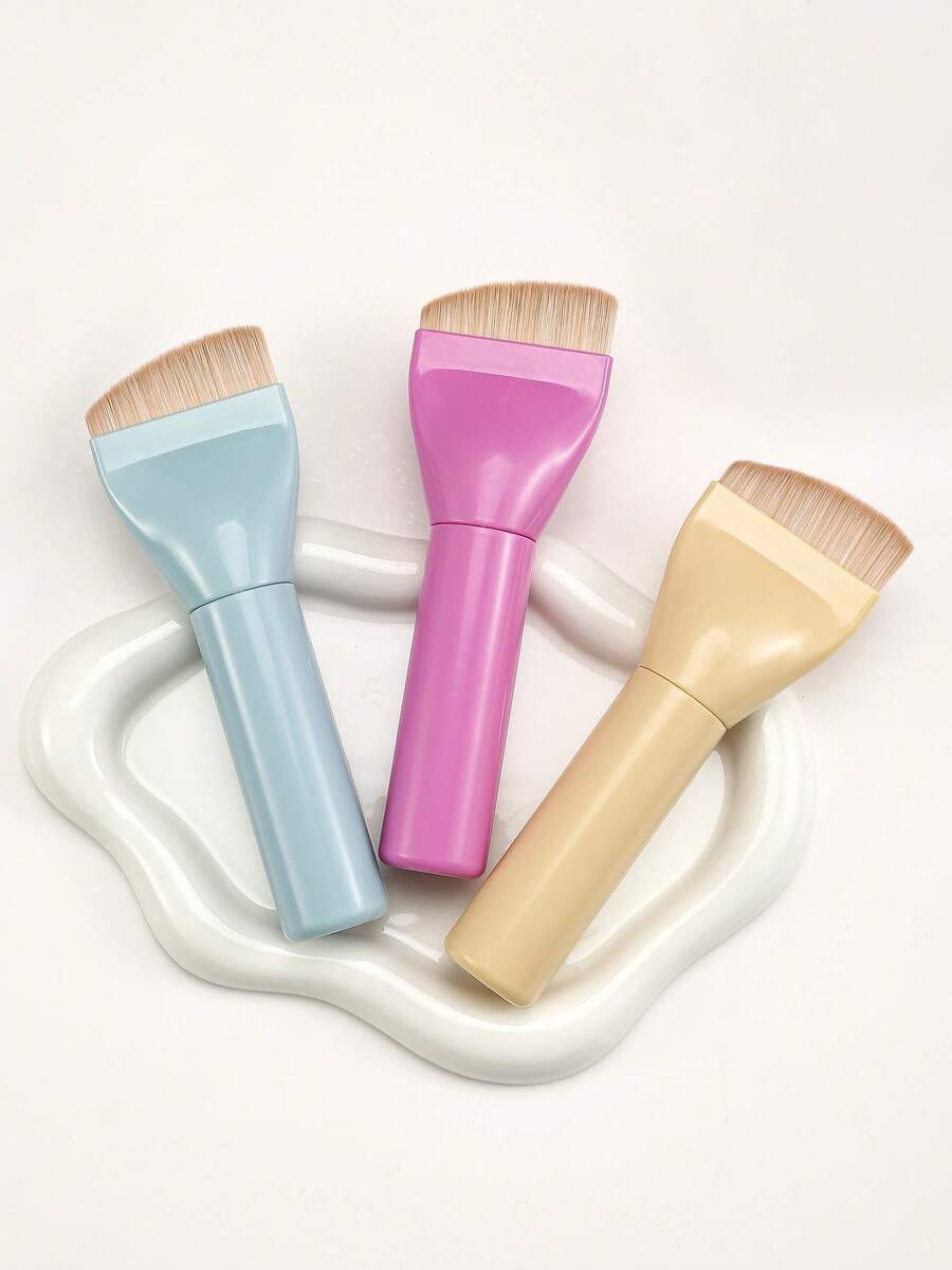 BAILIFOREVER Wide Flat Foundation Brush, Soft Synthetic Bristles Liquid Foundation Makeup Brush, Large Coverage Face Blending Brush For Cream Concealer, One Swipe Full Face Application, Portable Cosmetic Tool For Beginners Daily Makeup - Multicolor - View 1
